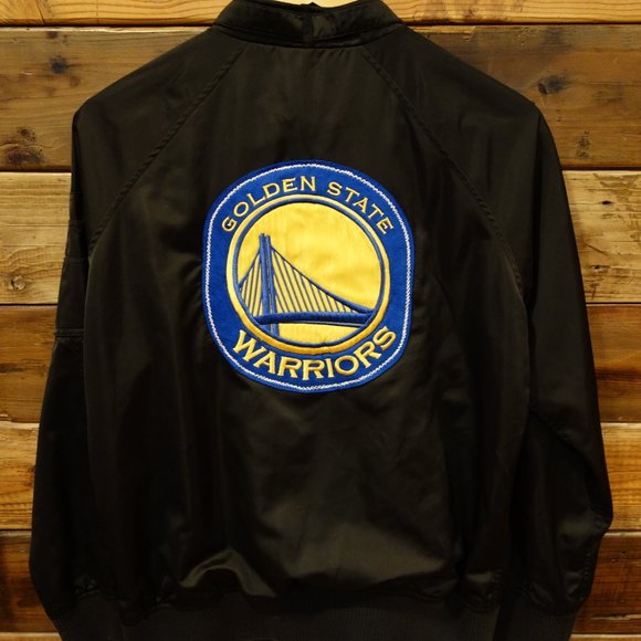 Members Only Other - Golden State Warriors One-of-a-Kind Custom Members Only Black Bomber Jacket - M